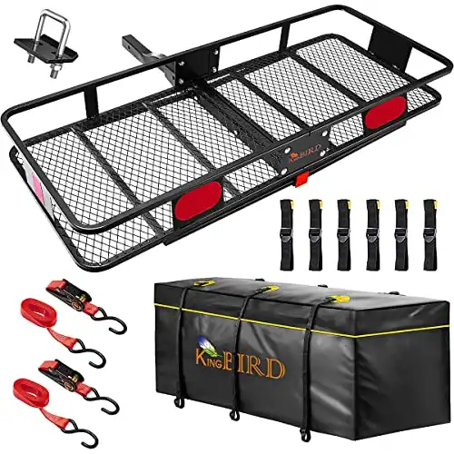 KINGBIRD Upgraded Hitch Mount Folding Cargo Carrier