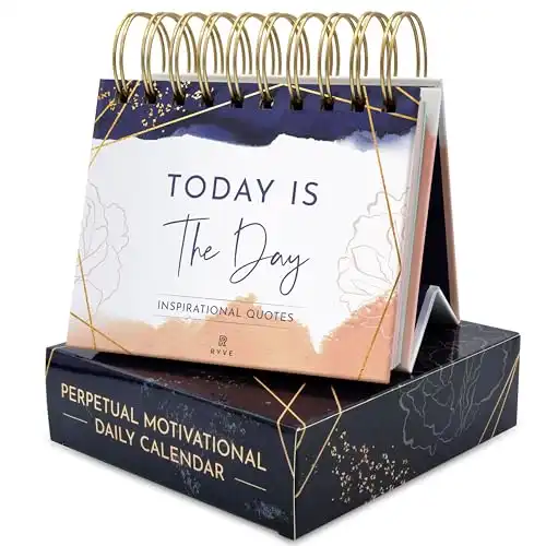 RYVE Motivational Calendar - Daily Flip Calendar with Inspirational Quotes