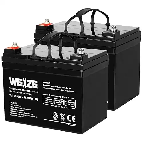 Weize 12V 35AH Deep Cycle Electric Wheelchair Battery