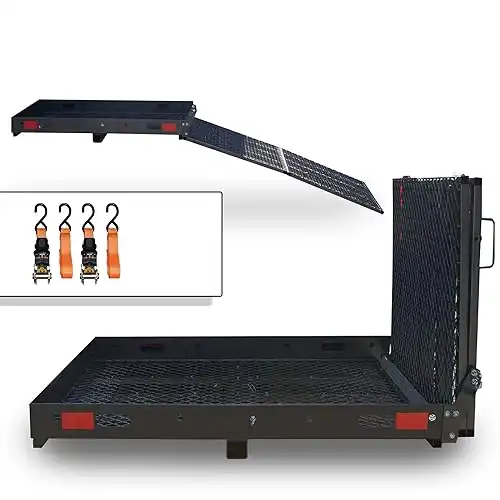 Mockins Hitch Mounted Cargo Carrier with Ramp