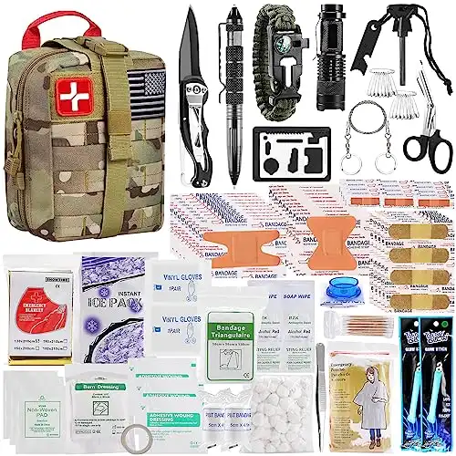 Survival First Aid Kit, Molle Medical Pouch 282PCS